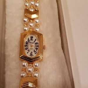 Gold and Pearl Women's Watch